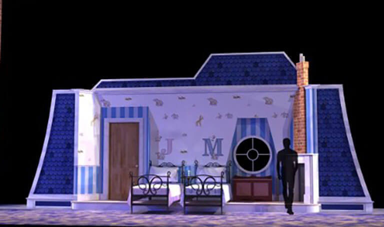 Mary Poppins nursery scene with magic toychest from Front Row Theatrical Rental picture